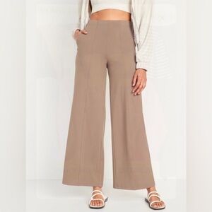 Old Navy Sedimentary Taupe High Waist Wide Leg PowerSoft Trouser Pant  XL Tall